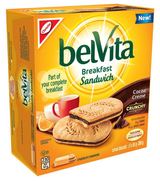 Belvita Breakfast Cocoa Crème Crunchy Sandwich Cereal Biscuits