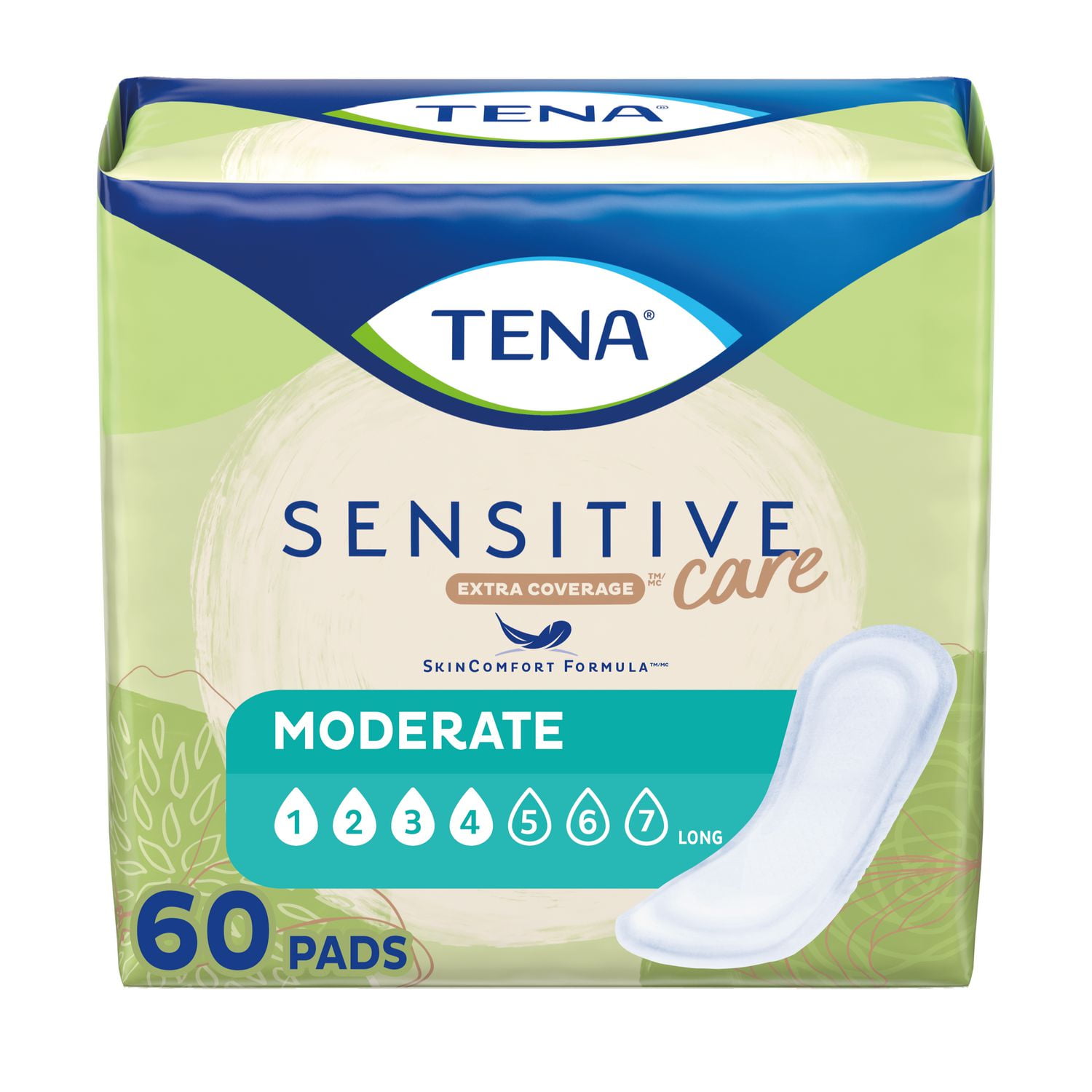 TENA Intimates Extra Coverage Moderate Incontinence Pads 60 Count