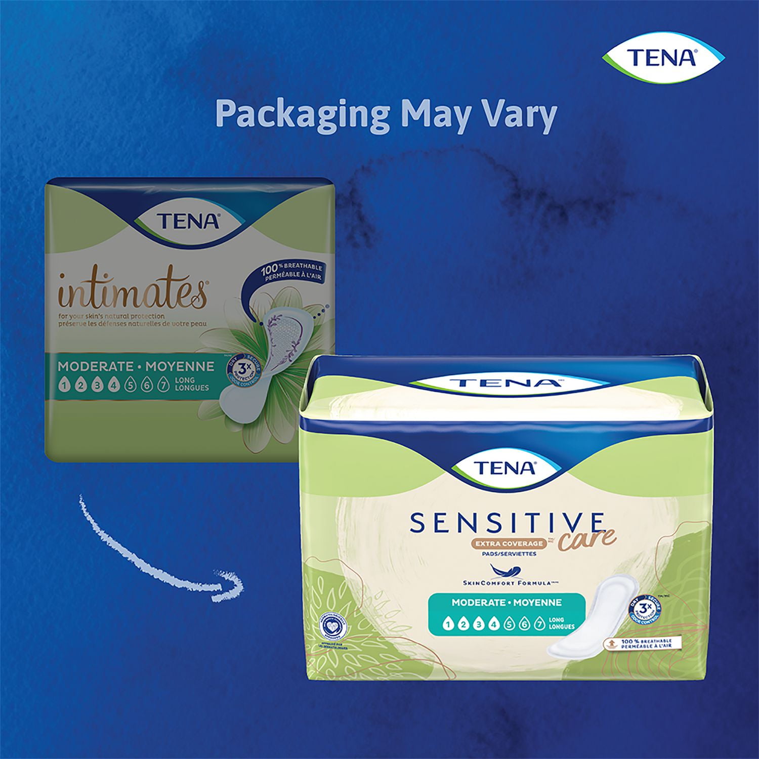 TENA Intimates Extra Coverage Moderate Incontinence Pads 60 Count
