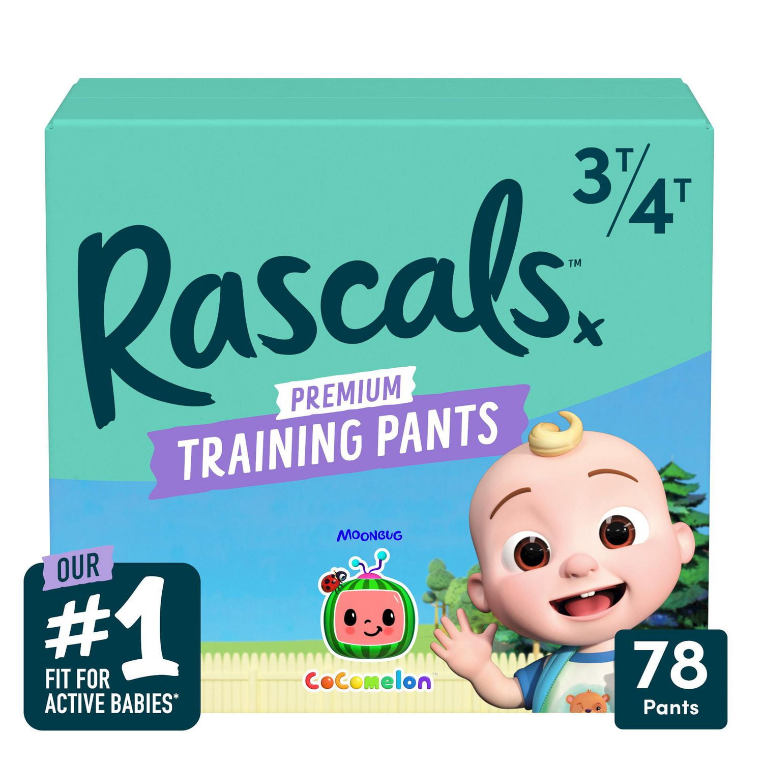 Rascal + Friends Jumbo Box Cocomelon Training Pants (each