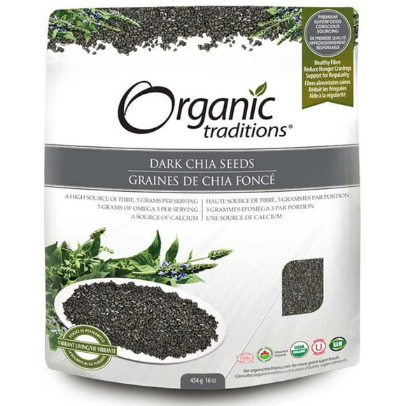 Organic Traditions Dark Whole Chia Seeds