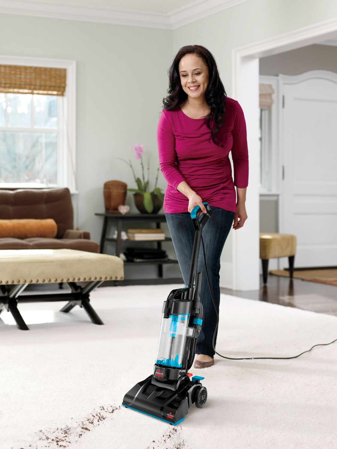 Upright Vacuum BISSELL PowerForce Compact Bagless Vacuum Multi-Surface Cleaner 