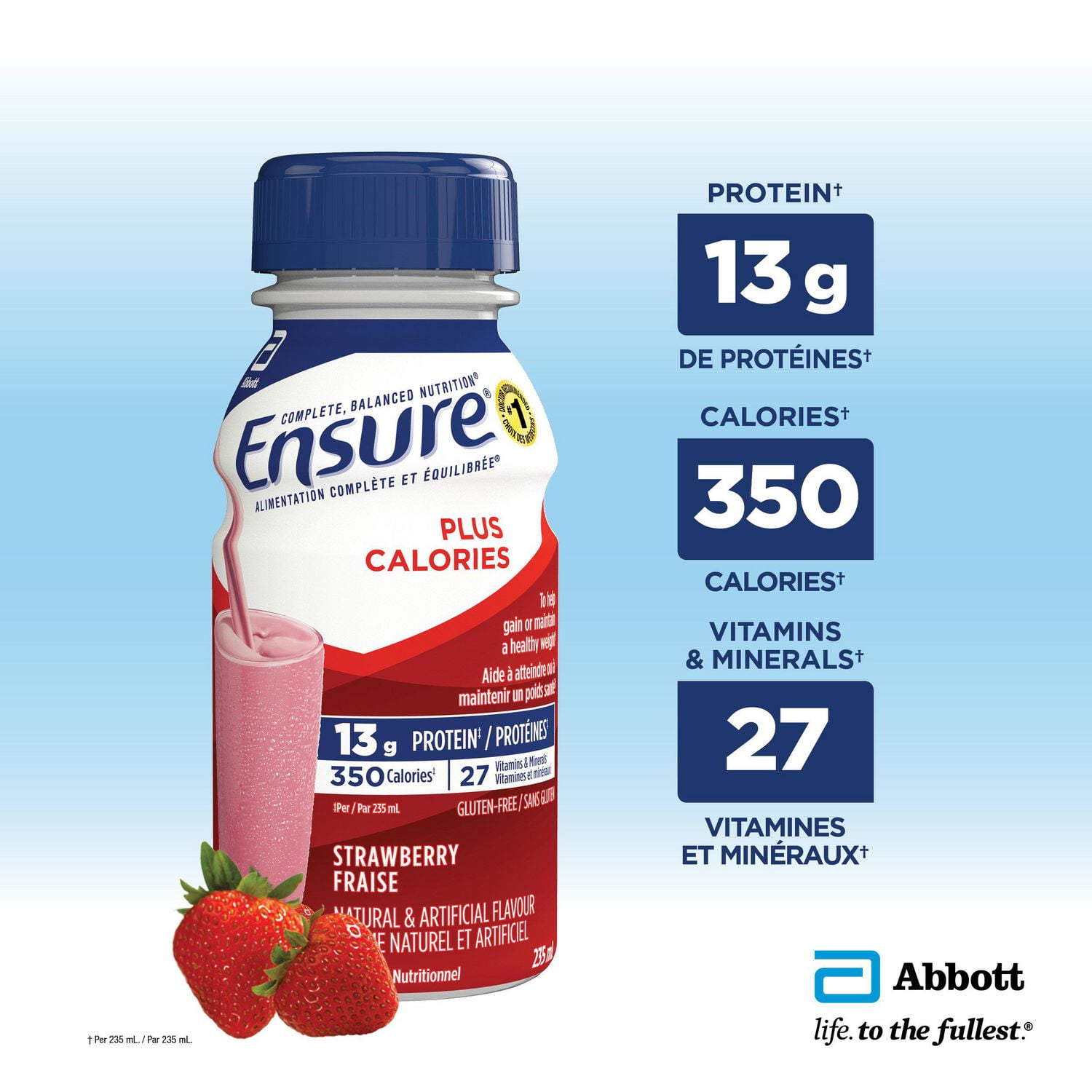 Ensure Plus Calories Meal Replacement Complete Balanced Nutrition Strawberry 6 X 235 Ml Walmart Canada