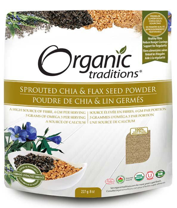 Organic Traditions Sprouted Chia, Flax Seed Powder Walmart Canada