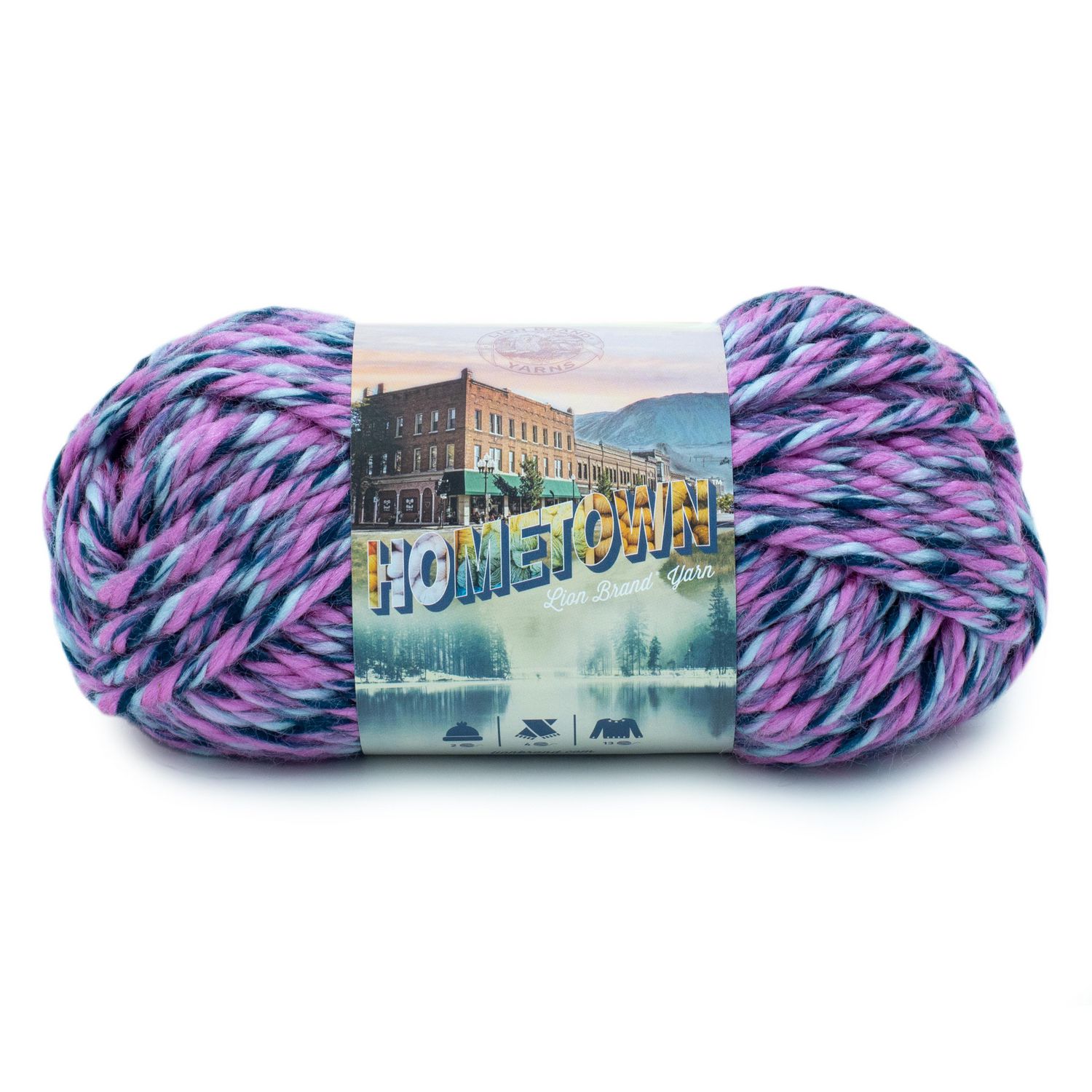 Lion Brand Yarn 135234 Hometown Jacksonville Taffy Super Bulky Acrylic
