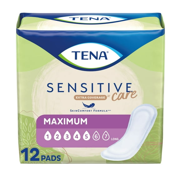 Serviettes d'incontinence TENA intimates, absorption maximale, longues, 12 unités 12 unités