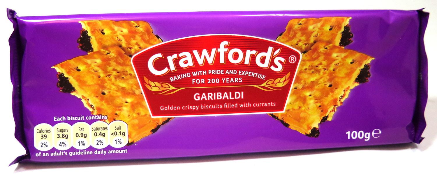 Crawford Garibaldi Biscuits crunchy thin biscuits generously laced