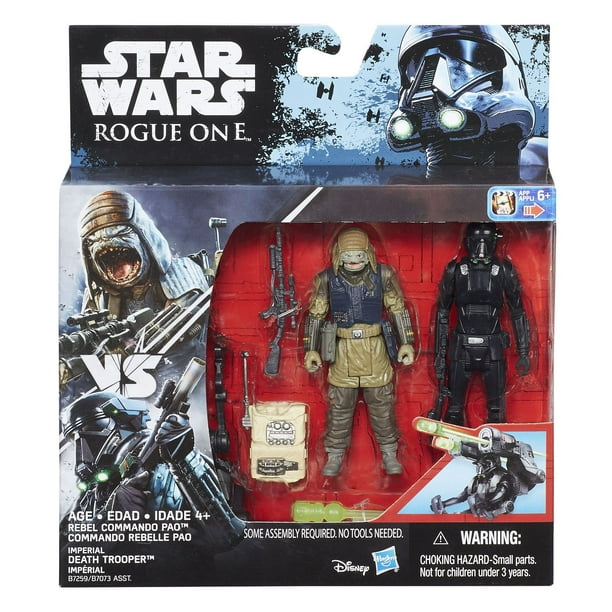 Figurines articulées de luxe Death Trooper impérial et commando rebelle Pao Rogue One de Star Wars