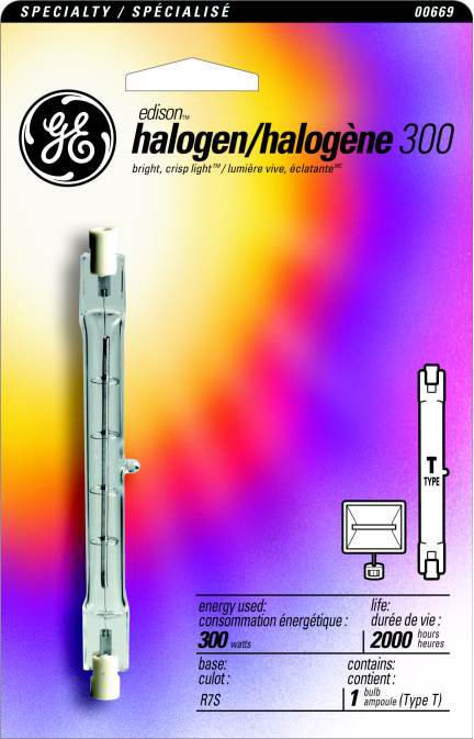 Philips Ampoule halogène T3, 119 mm, 300 W, quartz, ens. de 2 300W