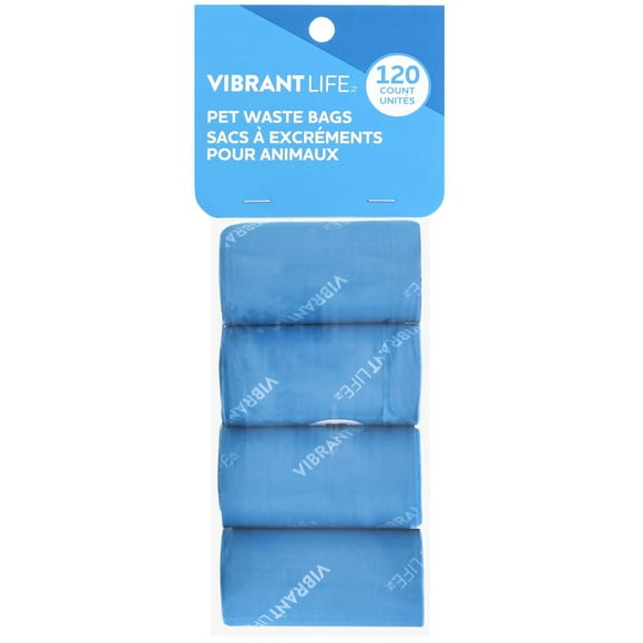 Vibrant Life Dog Poop Bags,23 cm x 35.5 cm,120 count, 120 bags (23 cm x 35.5 cm)
