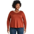 thumbnail image 1 of George Women's Plus V-Neckline Tee, 1 of 6