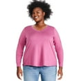 thumbnail image 1 of George Women's Plus V-Neckline Tee, 1 of 6