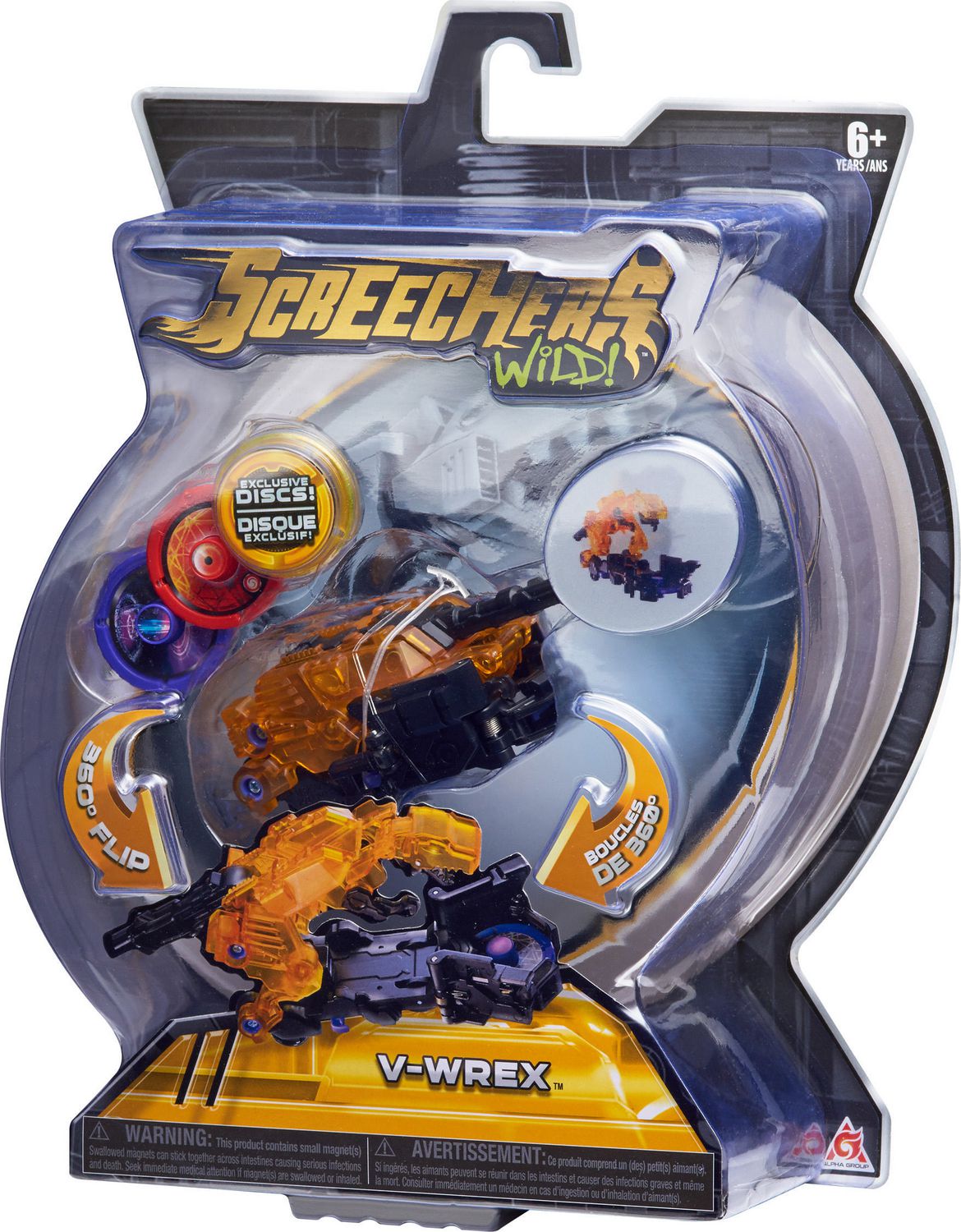 Screechers Wild V-Wrex Level 2 Kippen Morphing Spielzeug Auto Fahrzeug Spielset 