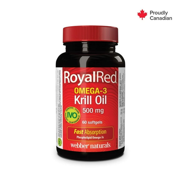 Webber Naturals® RoyalRed Omega-3 Krill Oil 500 mg, 60 Softgels