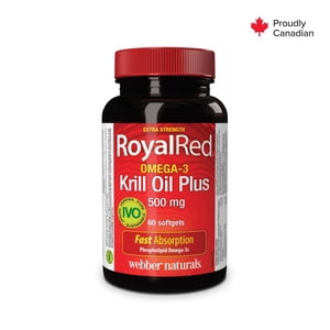 Webber Naturals® RoyalRed® Omega-3 Huile de krill plus, 500 mg