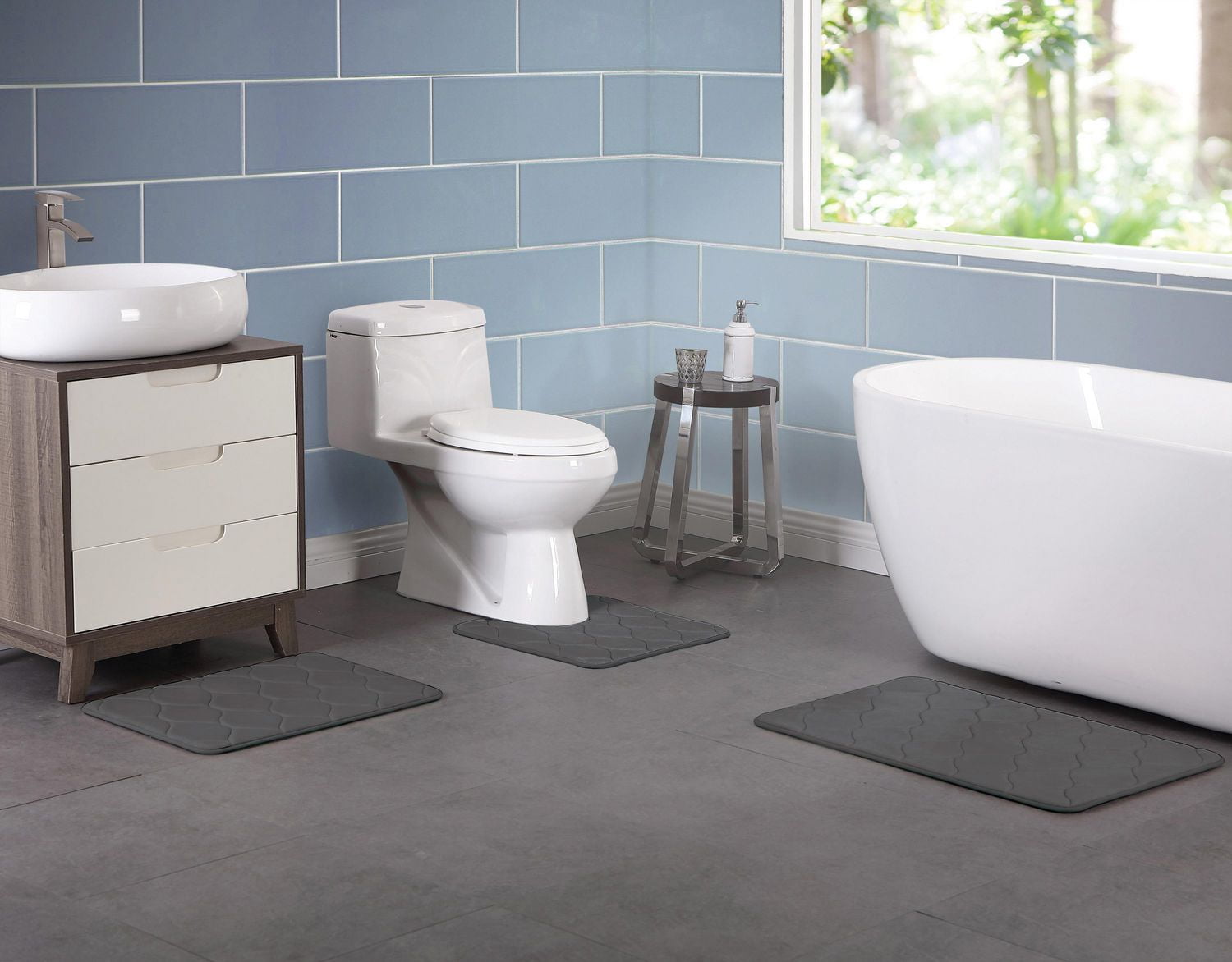 HomeTrends Memory Foam 3Piece Bath Rug Set Walmart Canada