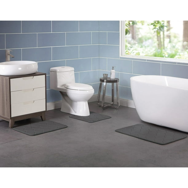 HomeTrends Memory Foam 3Piece Bath Rug Set Walmart.ca