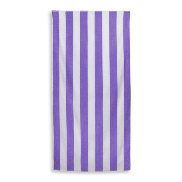 Kişiselleştirilmiş Plaj Havlusu - Normal Boyut, Gölge Monogramlı, Kelly Çizgili