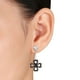 Boucles d'oreilles à motif de multi-cœur avec diamants noirs et blancs de coupe ronde 0.50 ct TW en argent sterling – image 2 sur 3
