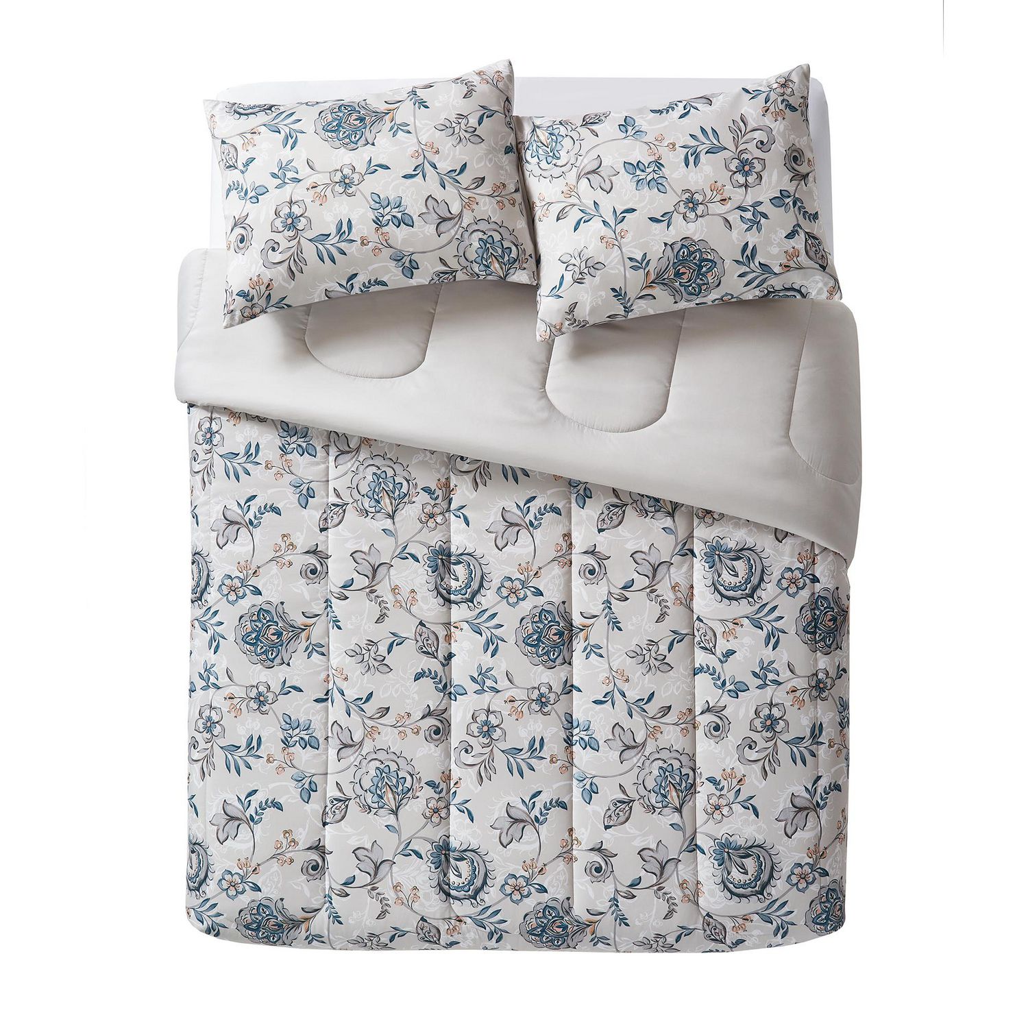 Mainstays Floral Comforter Set, Comforter and Shams 