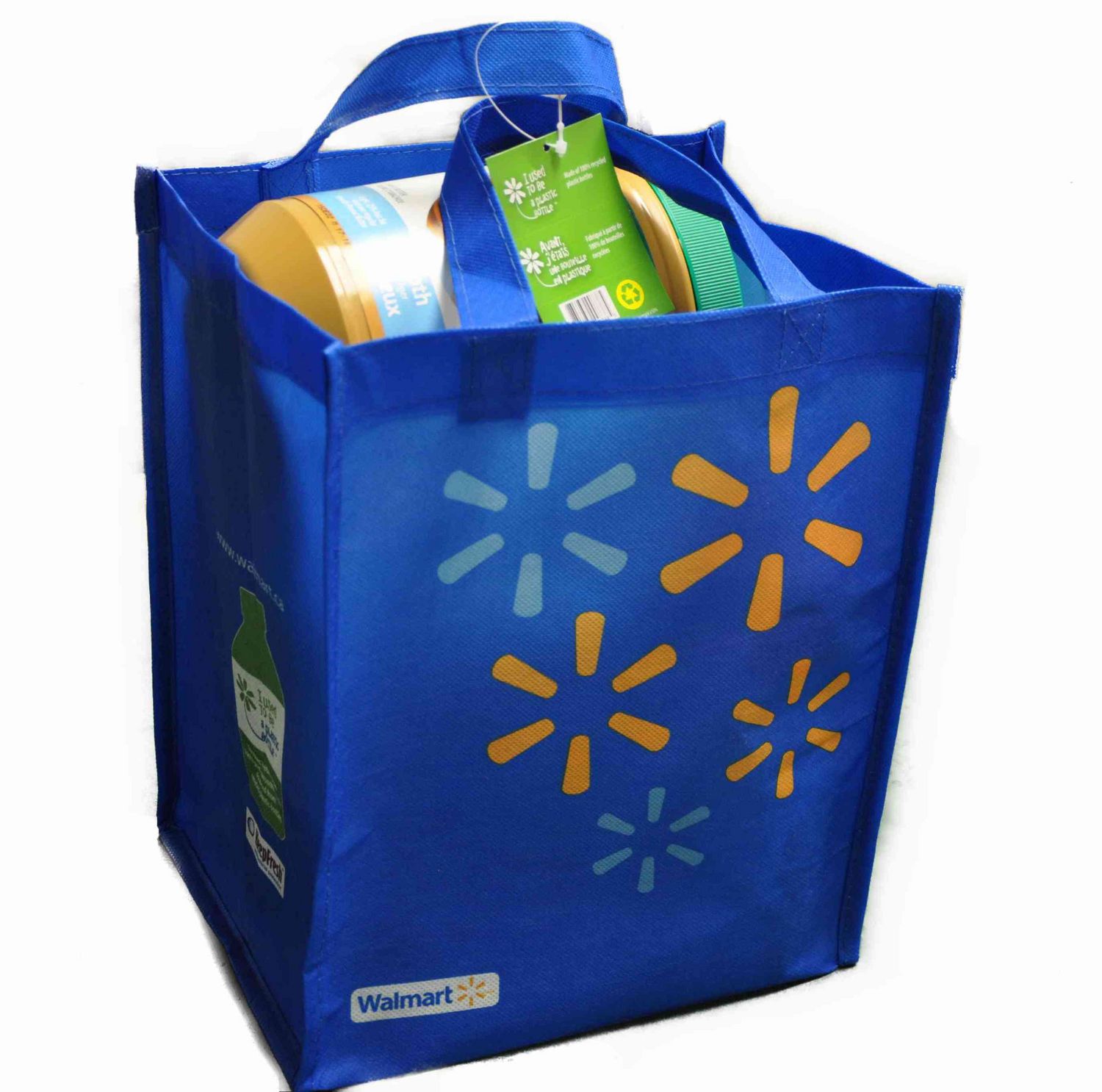 Walmart Reusable Insulated Polyethylene Grocery Bag, Blue