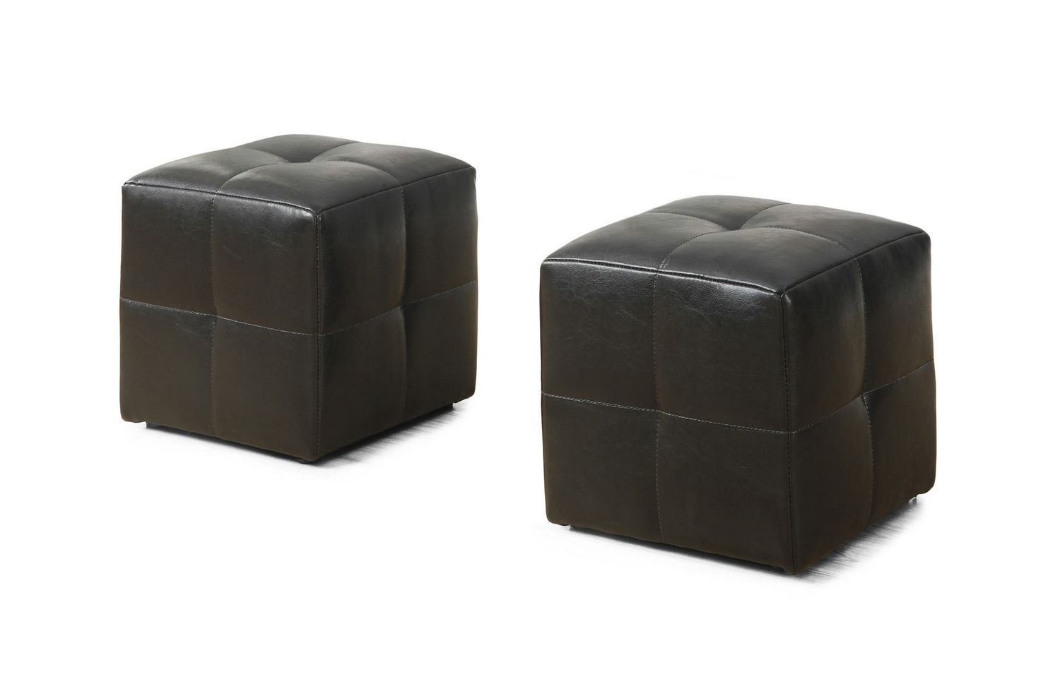 Monarch Leather Cube Ottoman In, Leather Cubes Ottomans