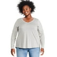thumbnail image 1 of George Women's Plus V-Neckline Tee, 1 of 6