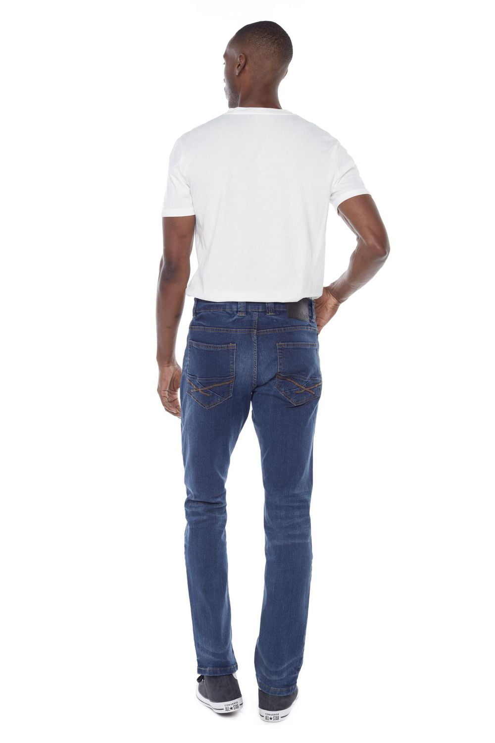 Jeaniologie™ Jean coupe droite 5 poches pour homme Jeaniologie MC | Délavé moyen 28 -38