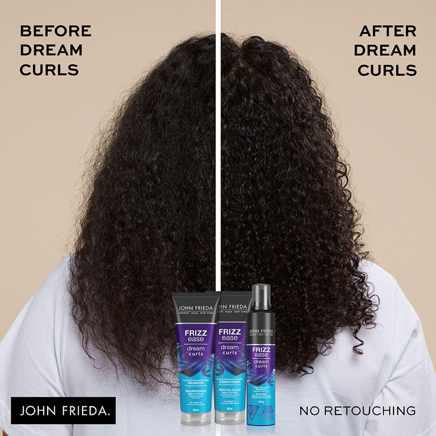 John Frieda Frizz Ease Dream Curls Air Dry Waves Styling Foam 150 mL Walmart