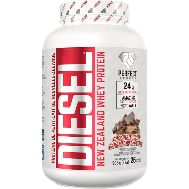 PERFECT Sports - DIESEL New Zealand Whey Protein, Chocolate Toffee 2lb (908g)
