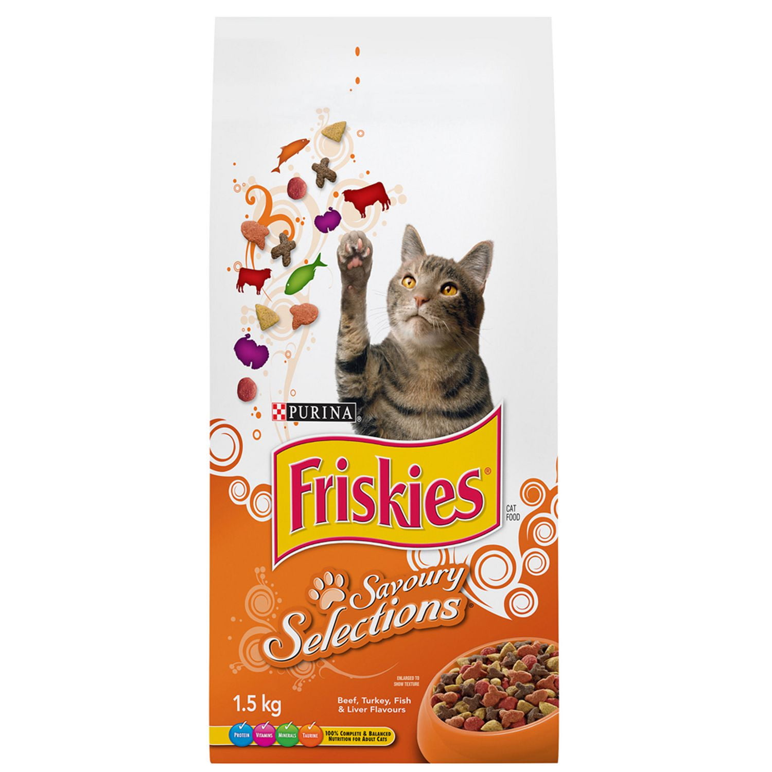 Purina Friskies Savoury Selections CAT Food 1.5 Kg Bag 1.5 Kg