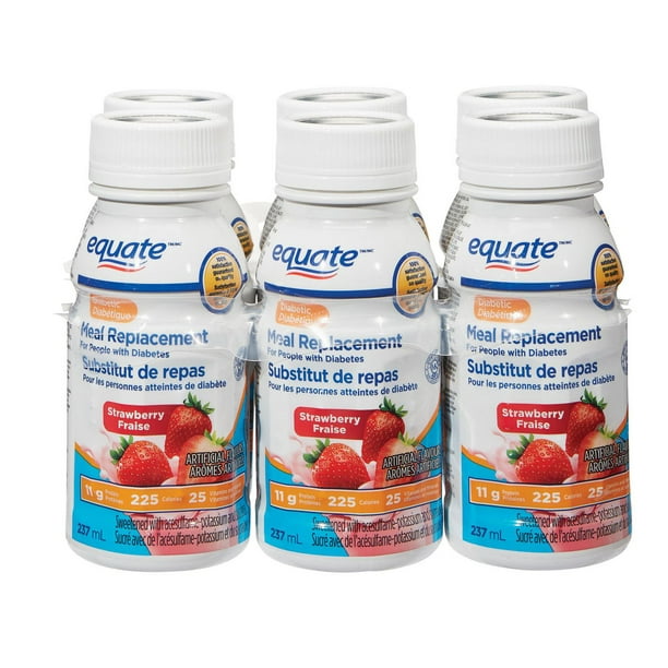 Equate Strawberry Diabetic Meal Replacement Walmart.ca
