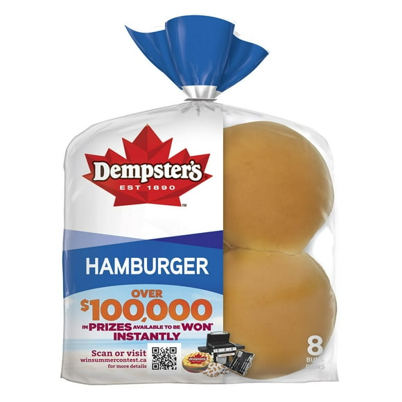 Dempster’s® Original Hamburger Buns, Pack of 8; 400 g