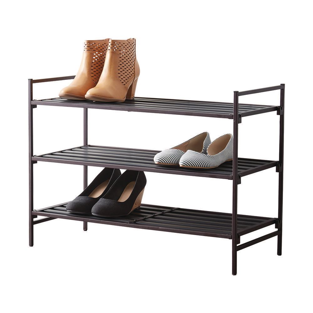 MAINSTAYS 3-Tier Shoe Rack with Resin Shelf And Metal Frame | Walmart ...