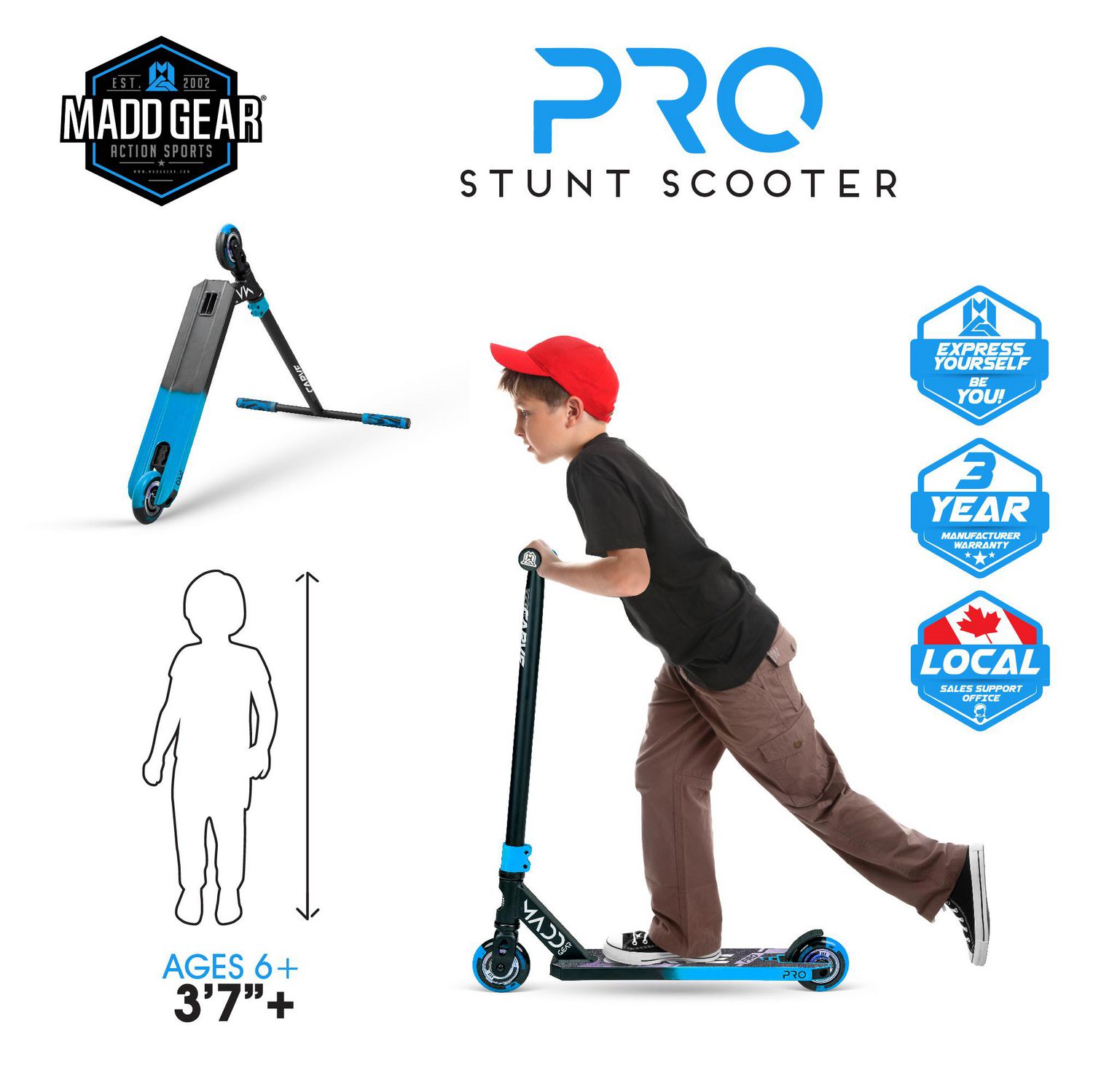 Madd Gear Carve Rookie 2020 Freestyle Stunt Scooter Kick Scooter Stunt Scooter 
