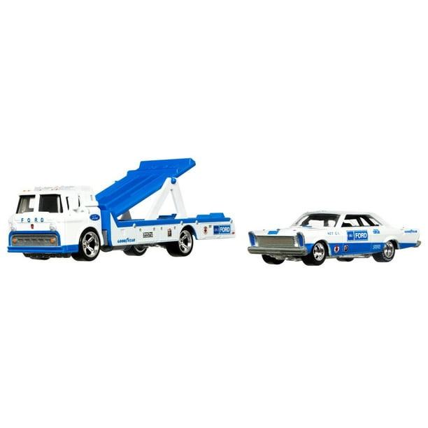 Coffret 2 véhicules - Camion dépanneuse et voiture de course Motor
