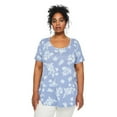 thumbnail image 1 of George Women's Plus Lattice Back Tee, 1 of 6