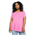 thumbnail image 1 of George Women's Plus Lattice Back Tee, 1 of 6
