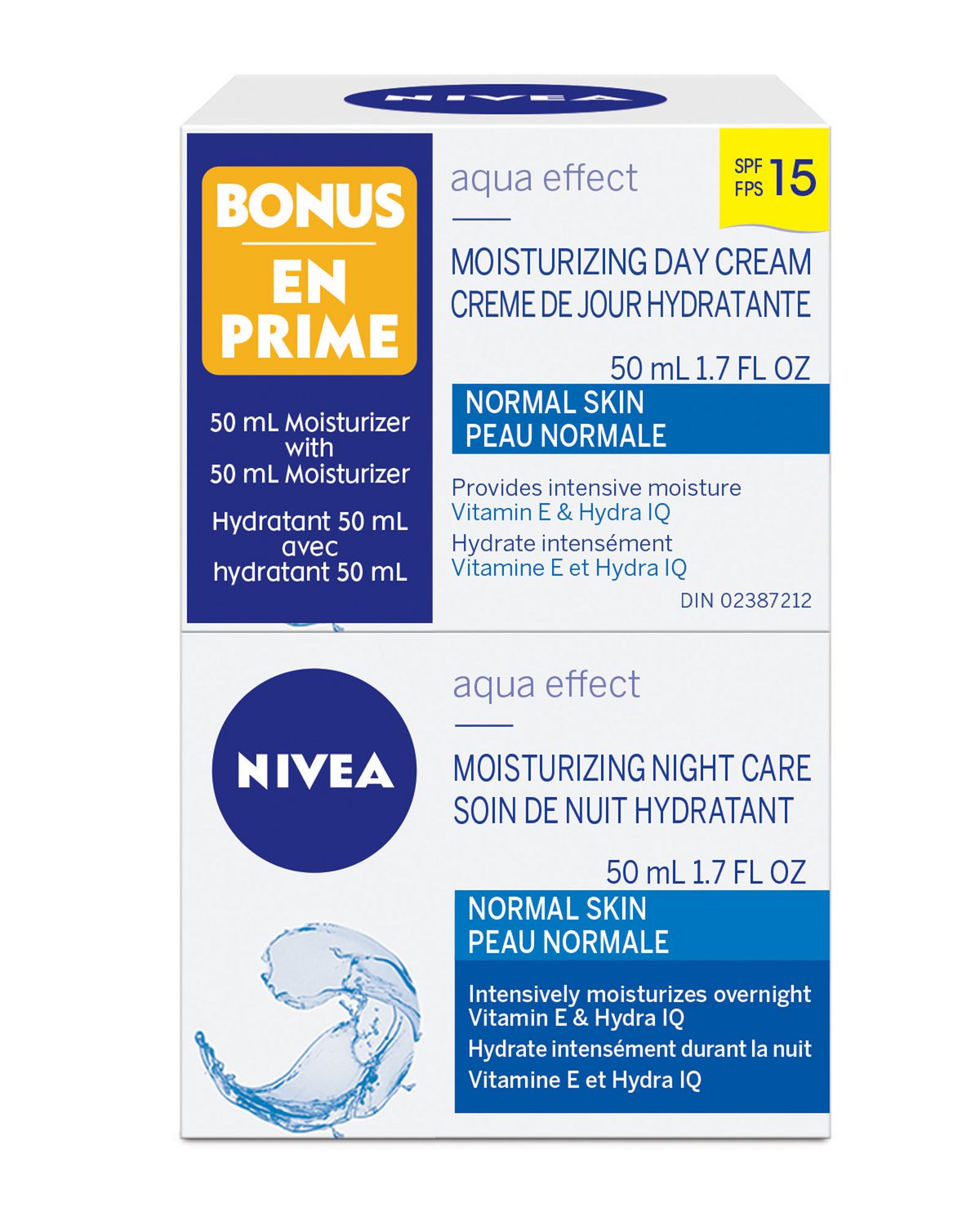 Nivea Moisturizing Day Cream Spf 15 50ml plus Nivea Moisturizing Night