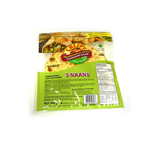 Crispy Traditional Style Garlic Stone Baked Tandoori Naan