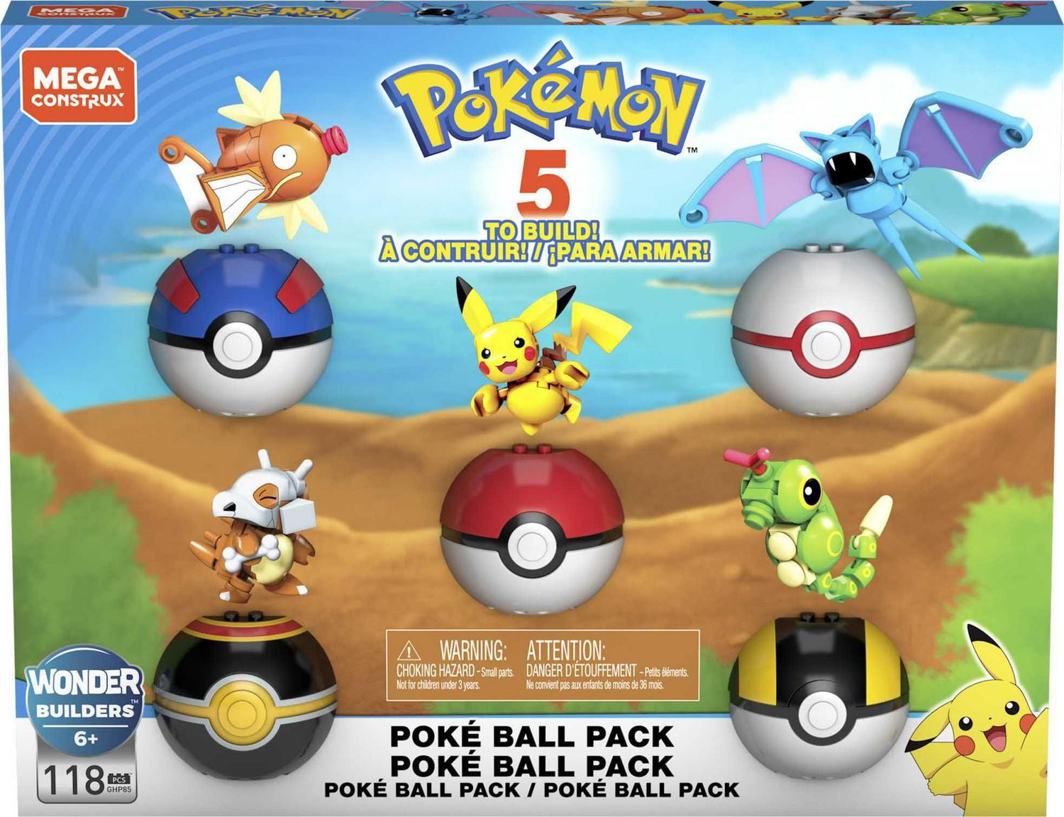 MEGA Bloks Pokémon - Kanto Poke Ball - 90 Parts » Fast Shipping