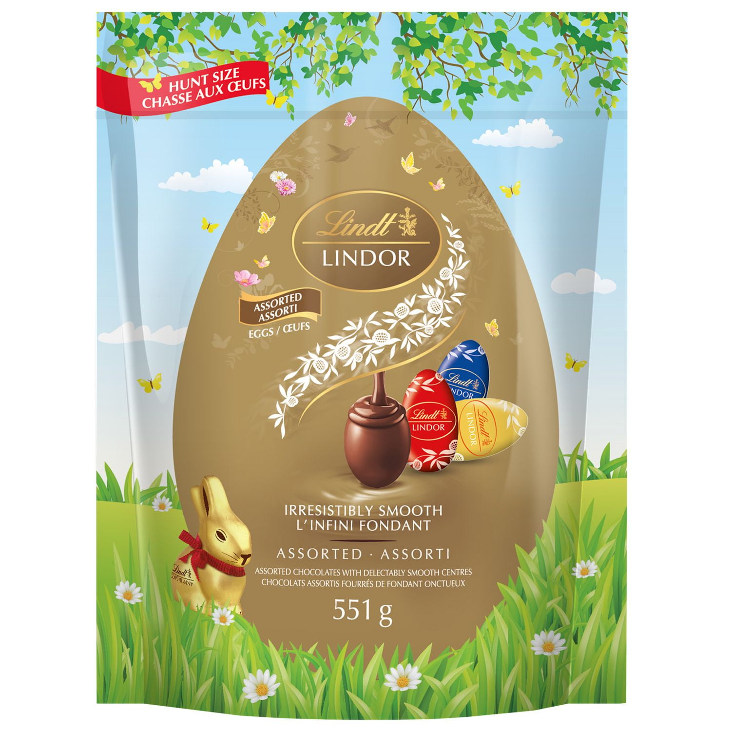 Lindt Lindor Assorted Egg Chocolates with Smooth Centre Pouch Walmart