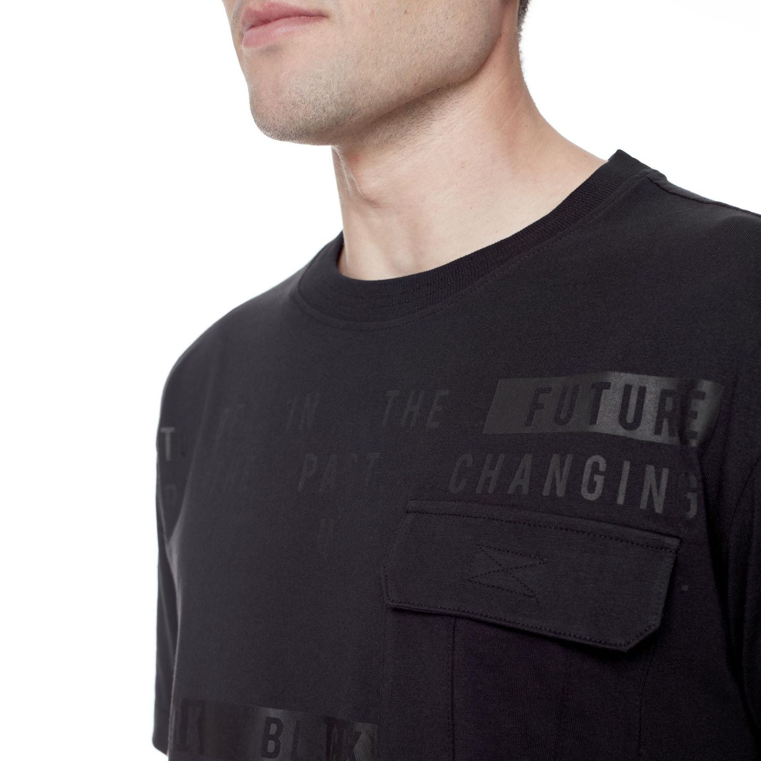 Tee-shirt graphique manches courtes Dark Black pour hommes