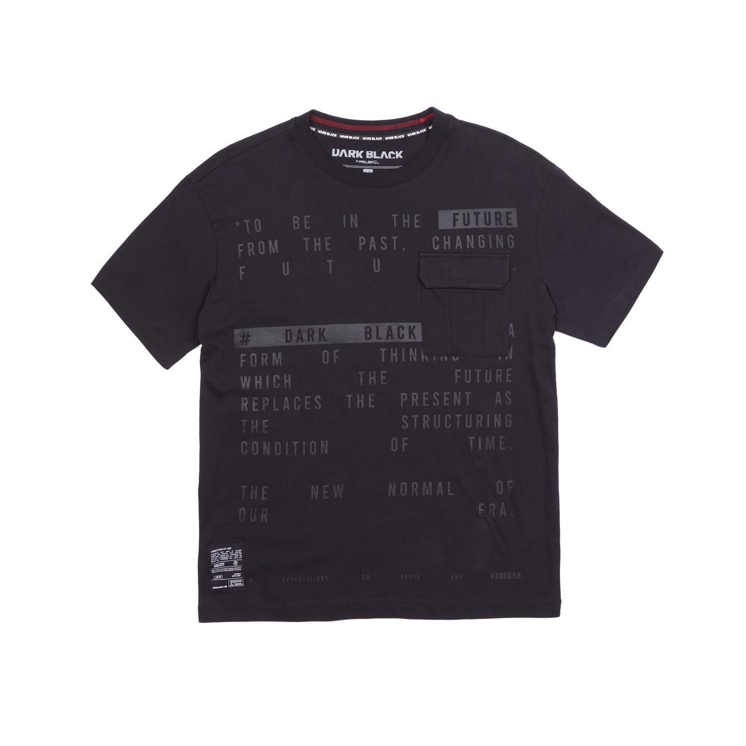 Tee-shirt graphique manches courtes Dark Black pour hommes