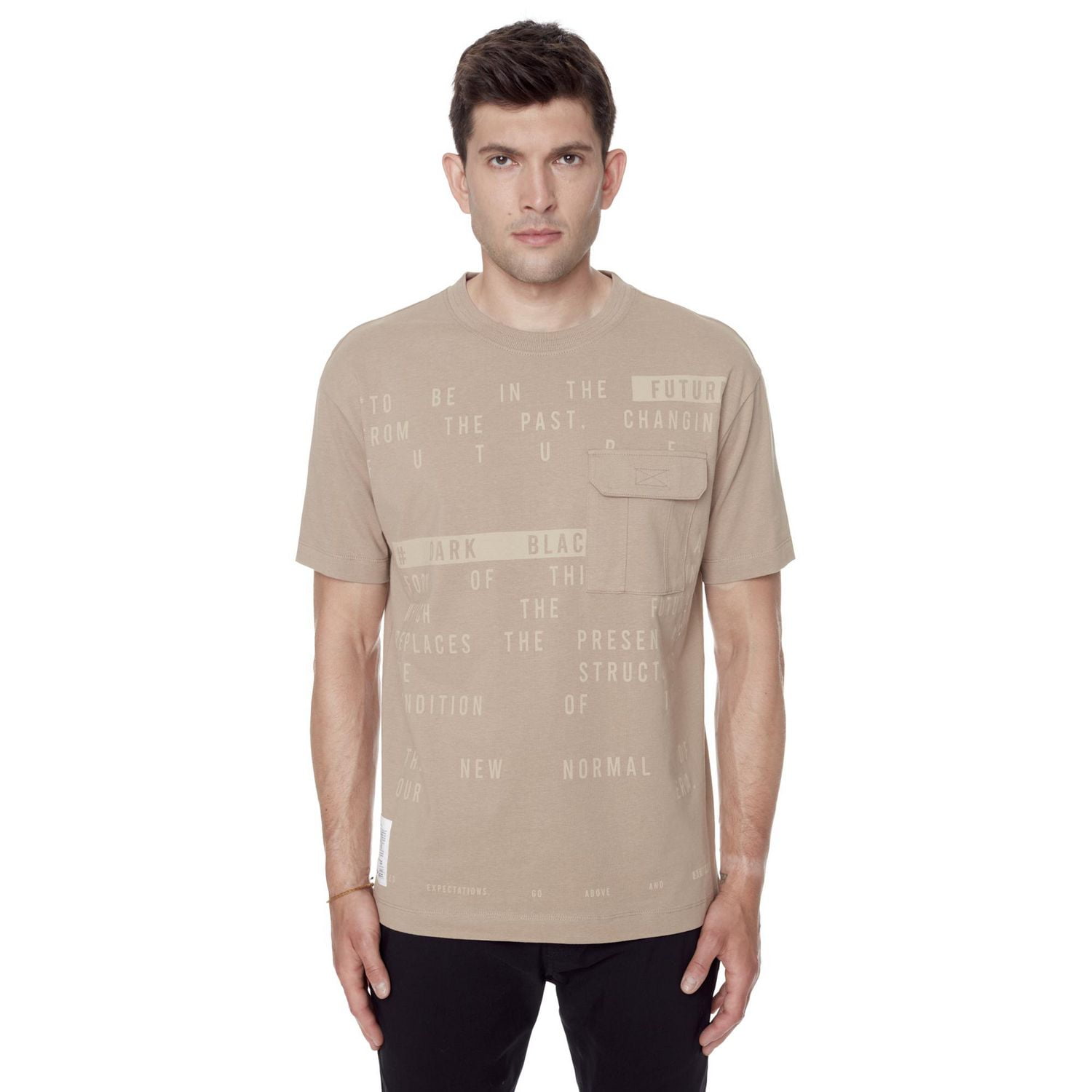 Tee-shirt graphique manches courtes Dark Black pour hommes