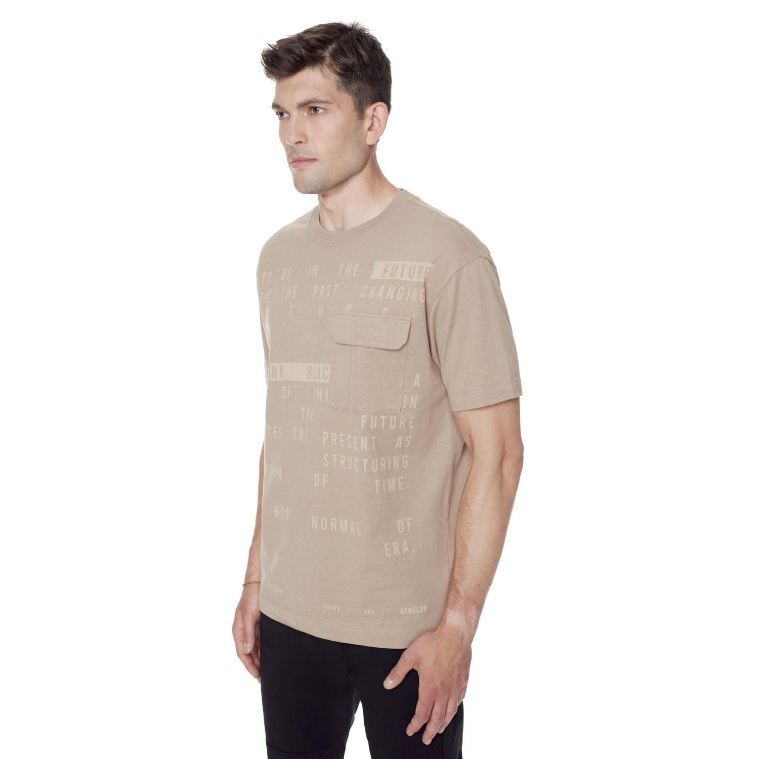 Tee-shirt graphique manches courtes Dark Black pour hommes