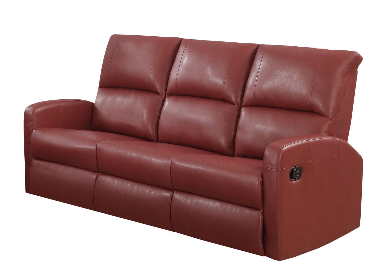 Monarch Specialties Inc Monarch Specialties Black Bonded Leather Sofa