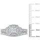 Ensemble de mariage de style quad Miabella avec diamants 1/3 CT poids total en or blanc 10K – image 3 sur 5