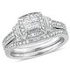 Ensemble de mariage de style quad Miabella avec diamants 1/3 CT poids total en or blanc 10K – image 1 sur 5