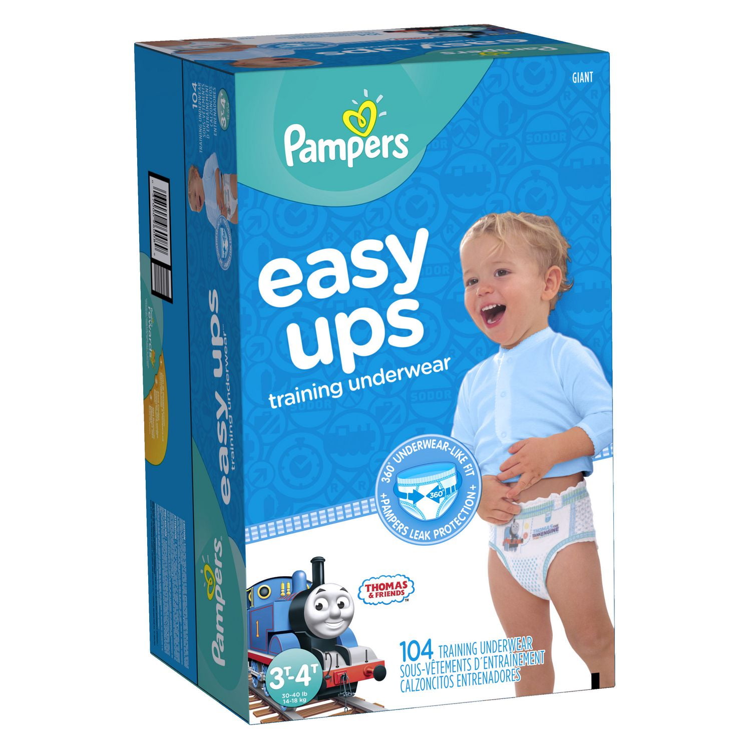 Pampers Easy Ups Training Underwear Boys Size 5 3T-4T - OBX